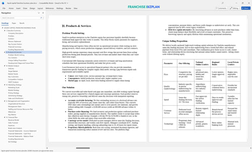 liquid capital franchise business plan 2