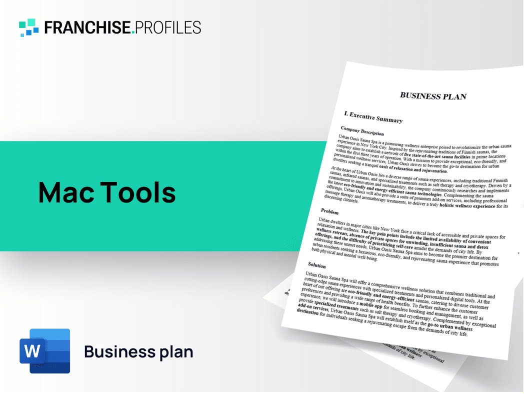 Mac Tools Franchise Business Plan Template