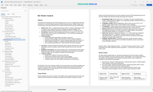 mad science franchise business plan 3