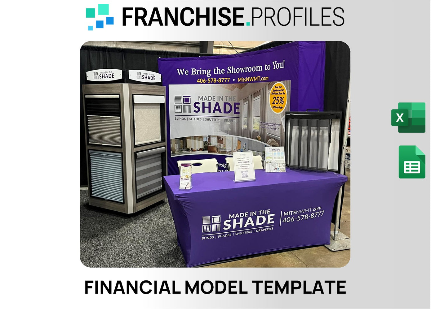 Made in the Shade Blinds & More Franchise Financial Model Template