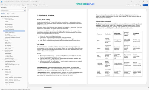 maidpro franchise business plan 2