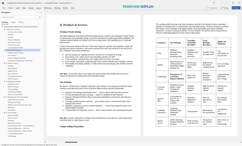 management recruiters franchise business plan 2