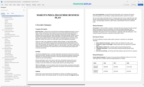 marcos pizza franchise business plan 1