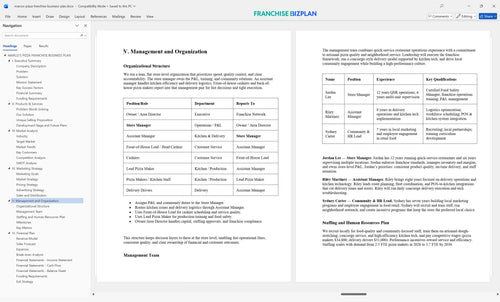 marcos pizza franchise business plan 5