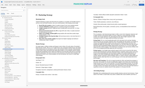 massage heights franchise business plan 4