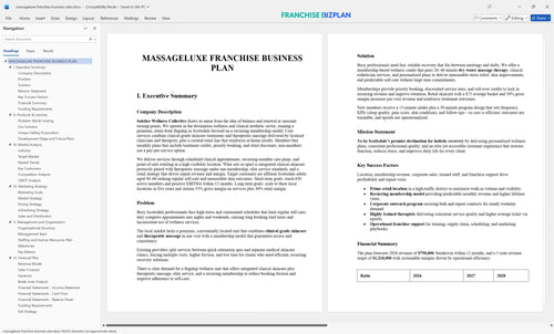 massageluxe franchise business plan 1
