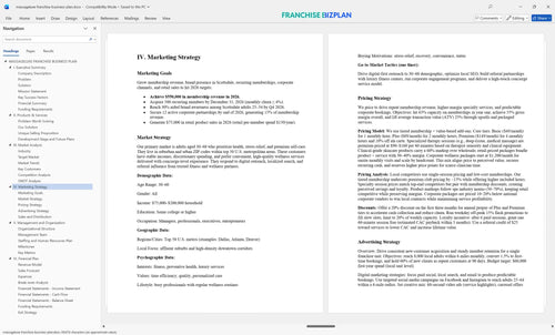 massageluxe franchise business plan 4