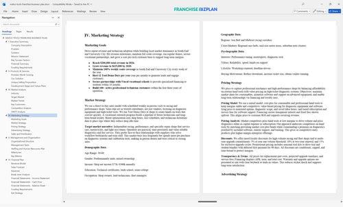 matco tools franchise business plan 4