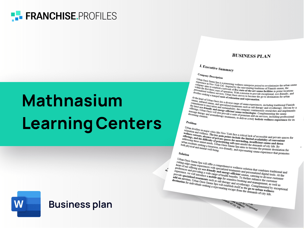 Mathnasium Learning Centers Franchise Business Plan Template