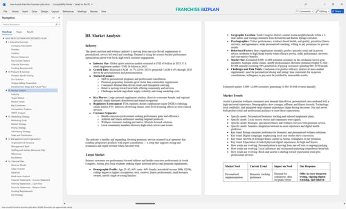 max muscle franchise business plan 3