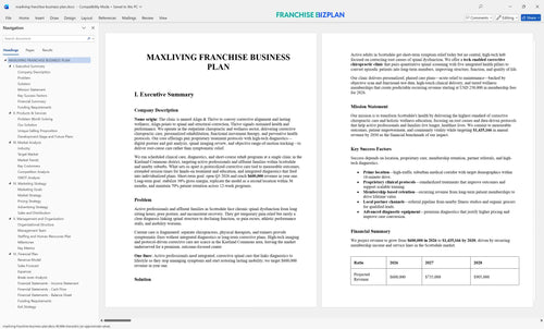 maxliving franchise business plan 1