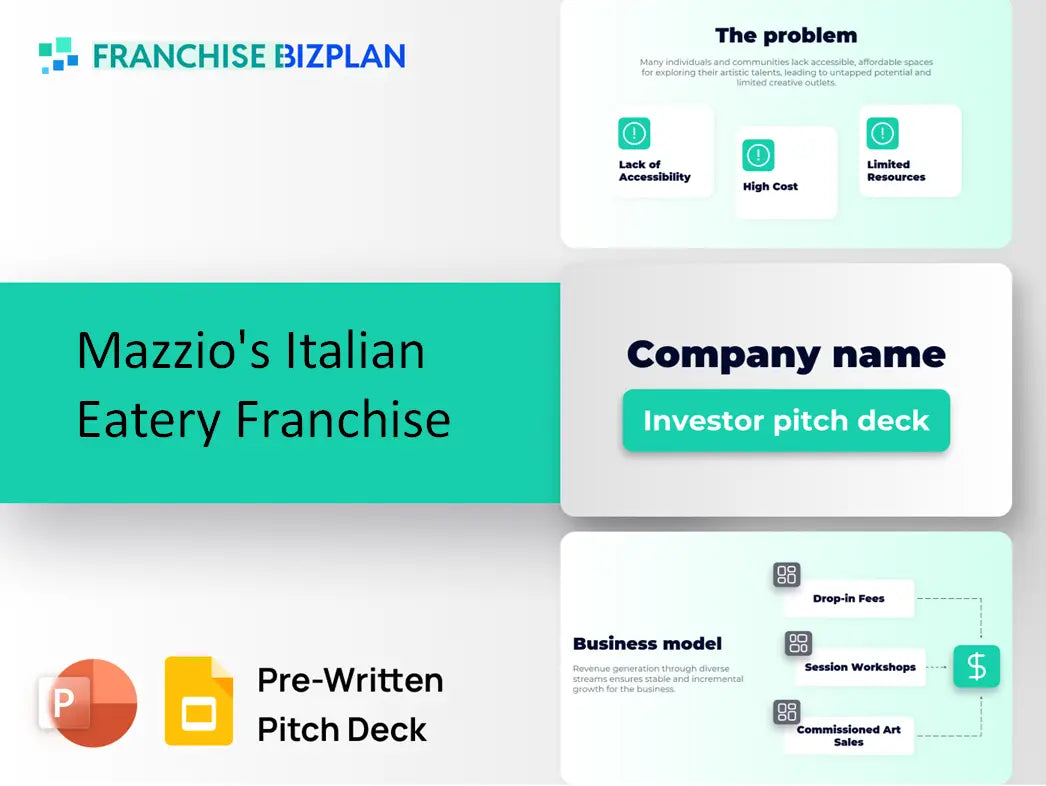 Mazzio's Italian Eatery Franchise Investment Pitch Deck 2026