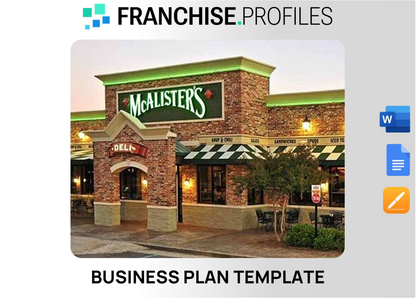 McAlister's Deli Franchise Business Plan Template