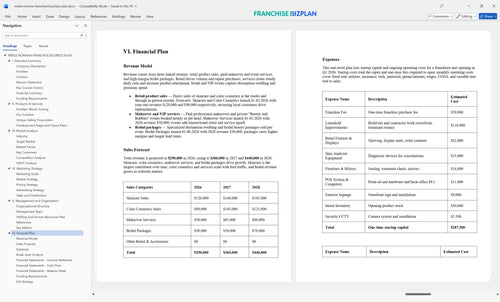 merle norman franchise business plan 6