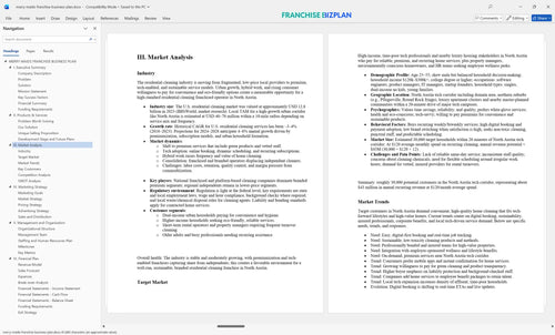 merry maids franchise business plan 3