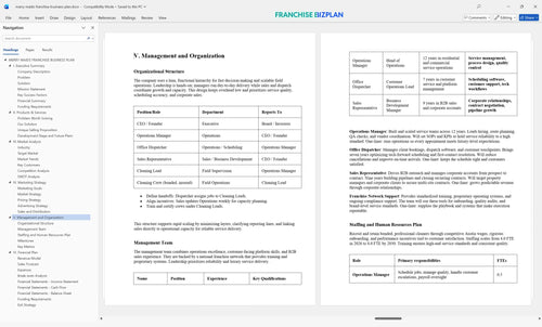 merry maids franchise business plan 5