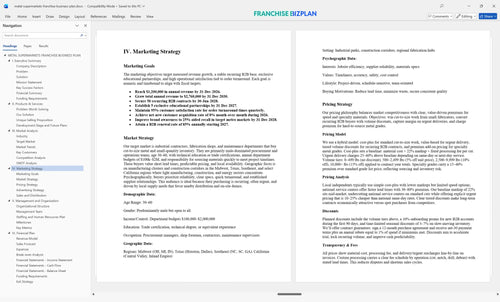 metal supermarkets franchise business plan 4