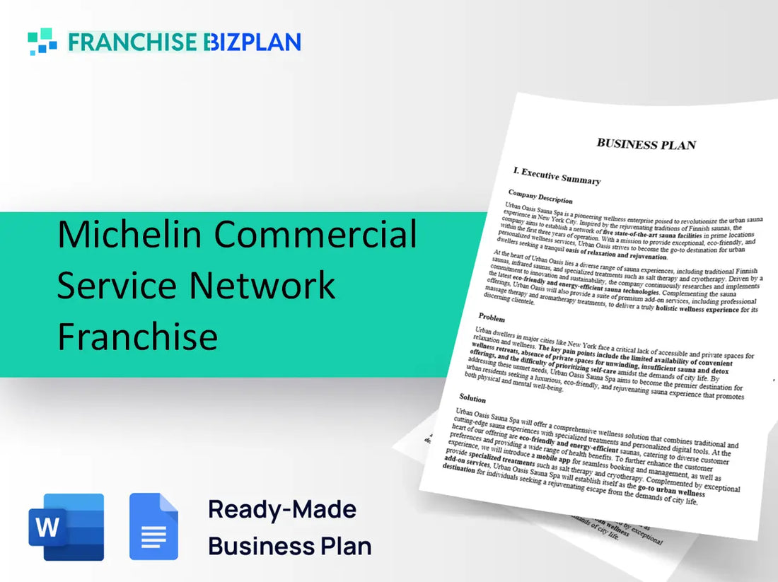 Michelin Commercial Service Network Franchise Business Plan 2026 Updated