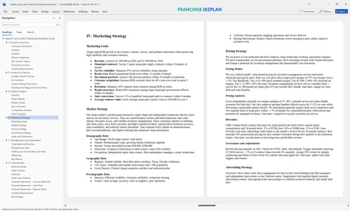 mighty auto parts franchise business plan 4