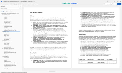 minuteman press franchise business plan 3