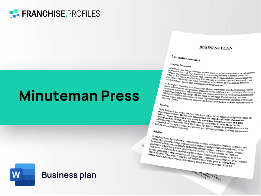 Minuteman Press Franchise Business Plan Template