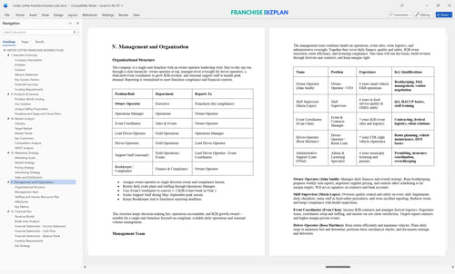 mister softee franchise business plan 5