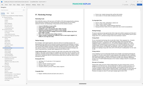 mobility plus showroom mobile franchise business plan 4