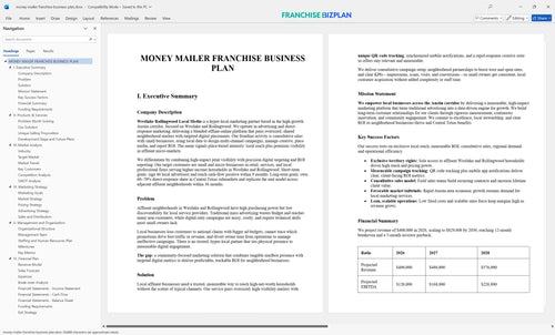 money mailer franchise business plan 1