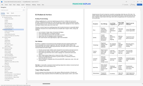 money mailer franchise business plan 2