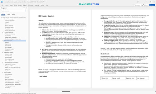 monster tree service franchise business plan 3