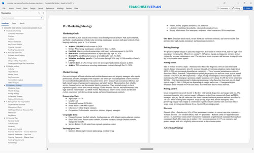 monster tree service franchise business plan 4