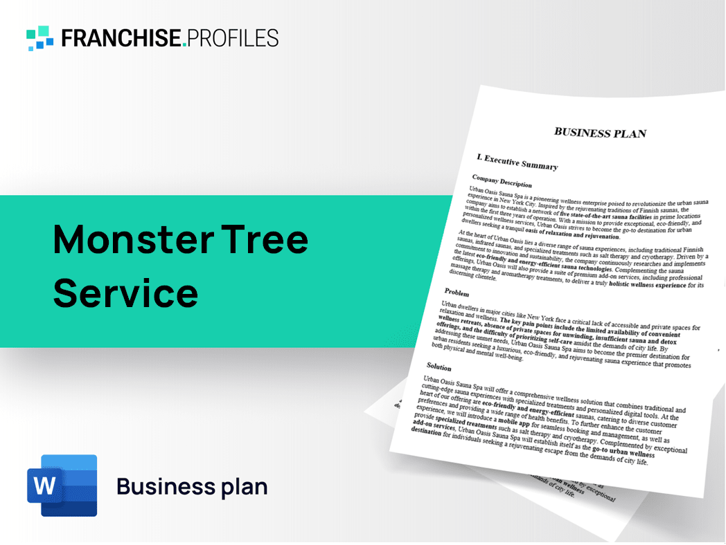 Monster Tree Service Franchise Business Plan Template