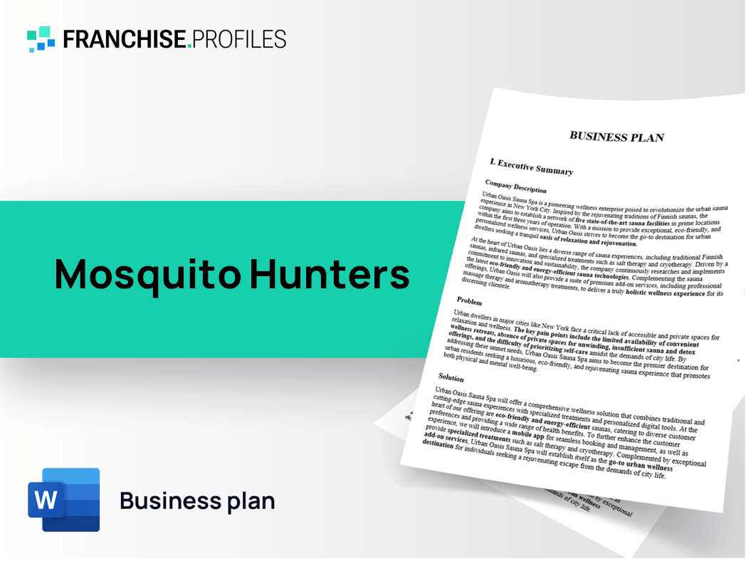 Mosquito Hunters Franchise Business Plan Template