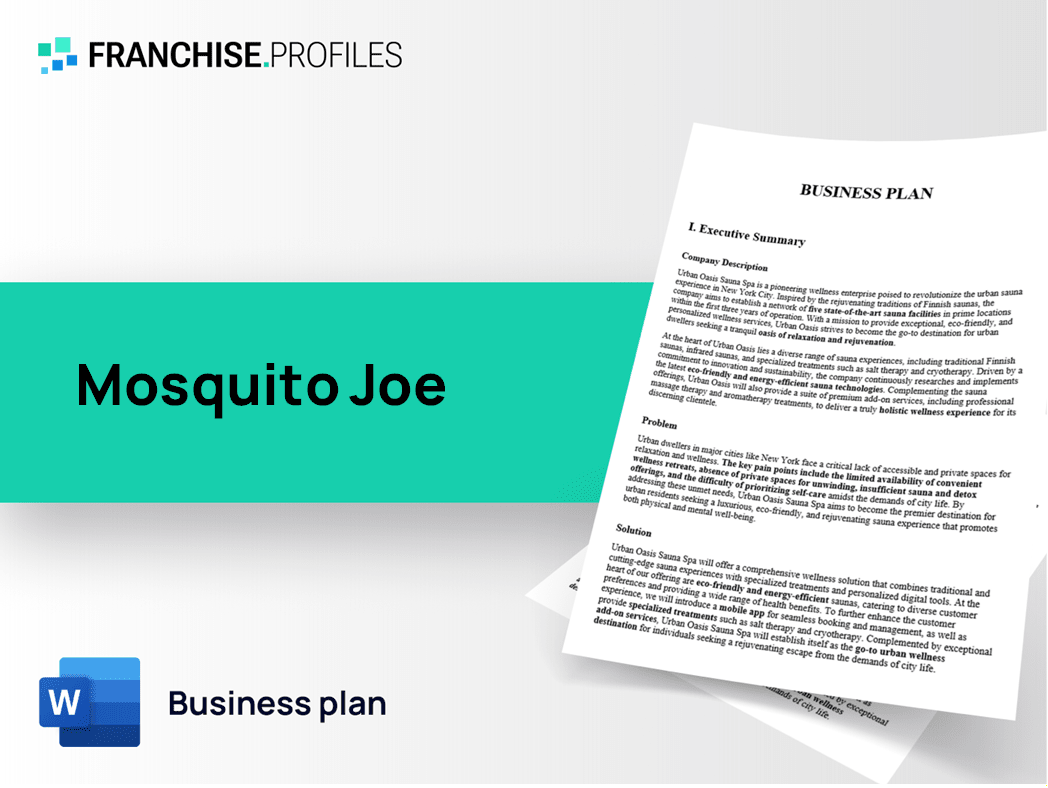 Mosquito Joe Franchise Business Plan Template