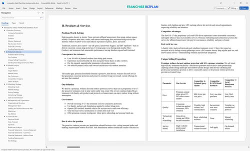 mosquito shield franchise business plan 2