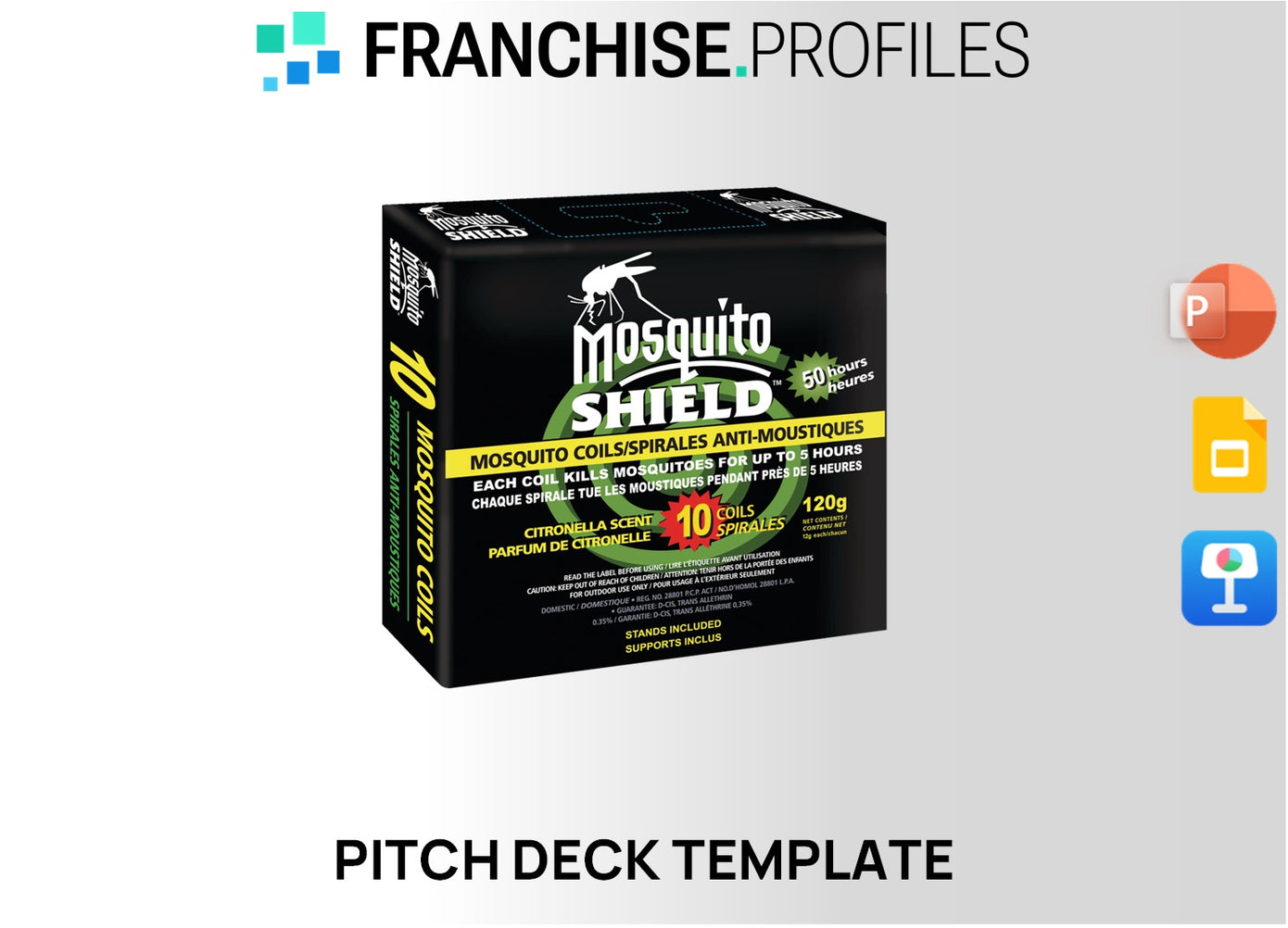 Mosquito Shield Franchise Pitch Deck Template