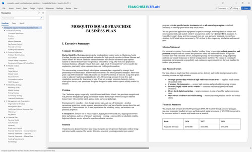 mosquito squad franchise business plan 1
