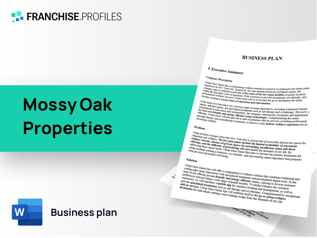 Mossy Oak Properties Franchise Business Plan Template