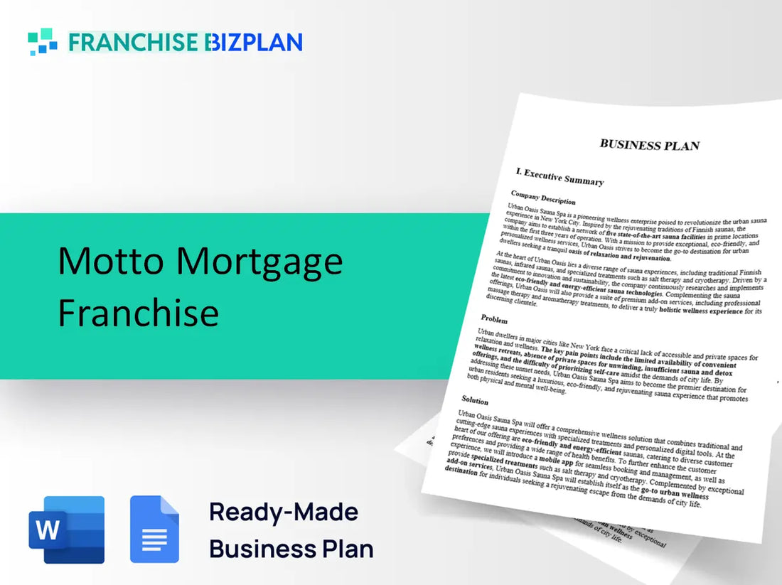 Motto Mortgage Franchise Business Plan 2026 Updated