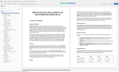 mountain man nut fruit co franchise business plan 1