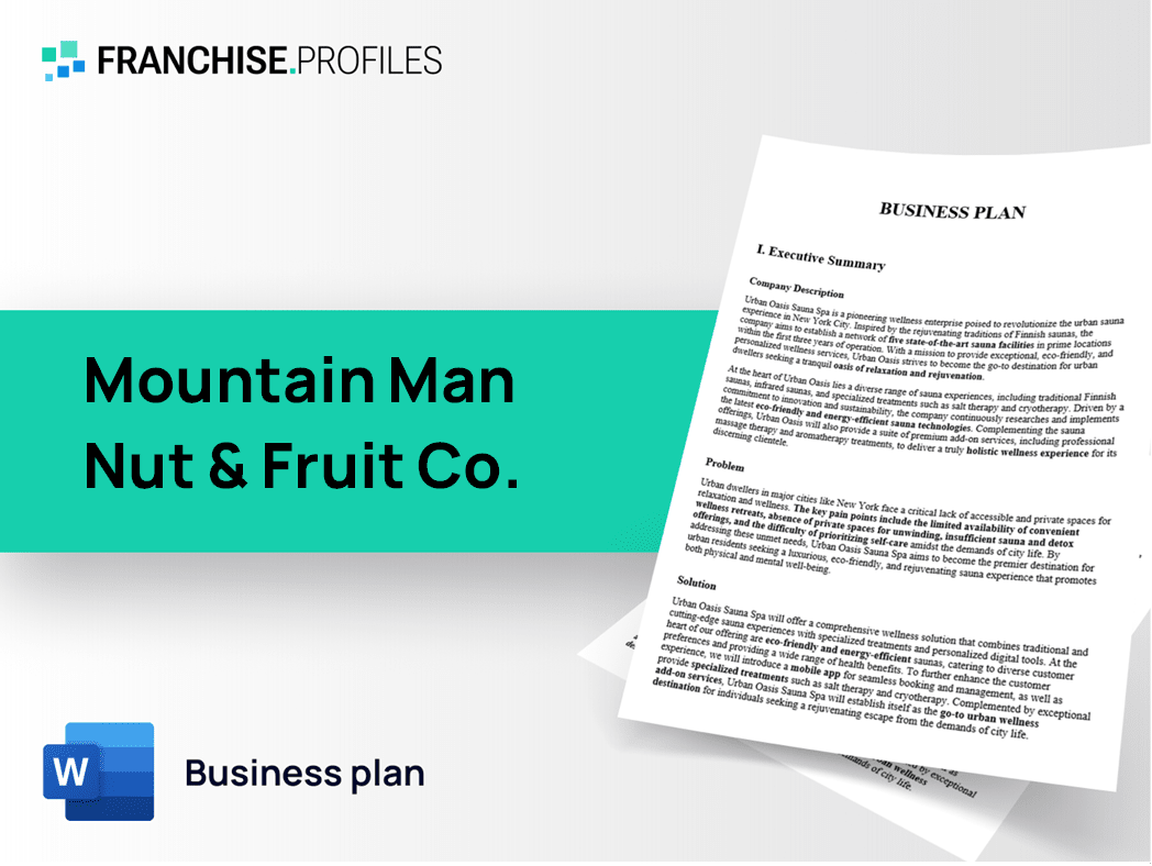Mountain Man Nut & Fruit Co. Franchise Business Plan Template