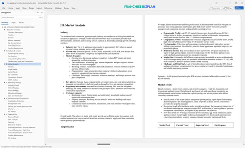 mr appliance franchise business plan 3