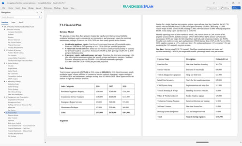 mr appliance franchise business plan 6