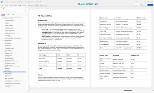 mr handyman franchise business plan 6