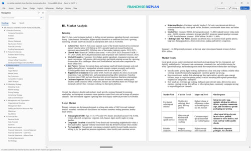 mr pickles sandwich shop franchise business plan 3