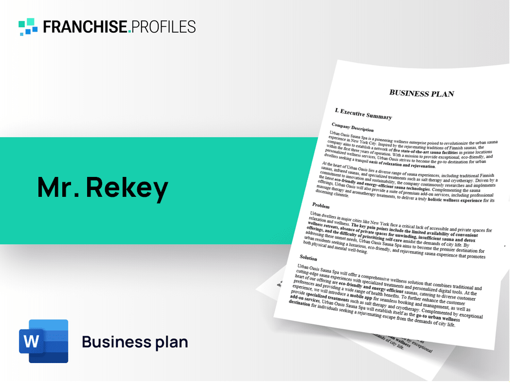 Mr. Rekey Franchise Business Plan Template