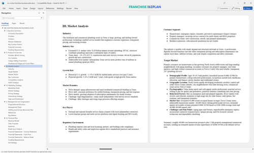 mr rooter franchise business plan 3