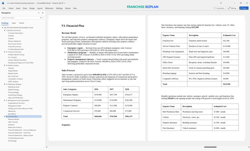 mr rooter franchise business plan 6