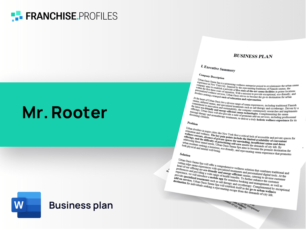 Mr. Rooter Franchise Business Plan Template
