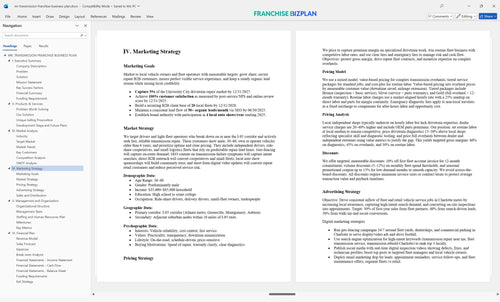 mr transmission franchise business plan 4